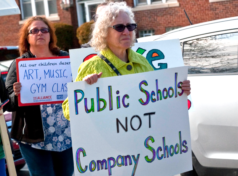 teacher strikes versus charter schools