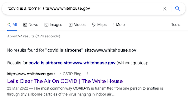 Biden Administration’s Shambolic Position on Covid’s Airborne Transmission Renders Their “Personal Risk Assessment” Absurd 2
