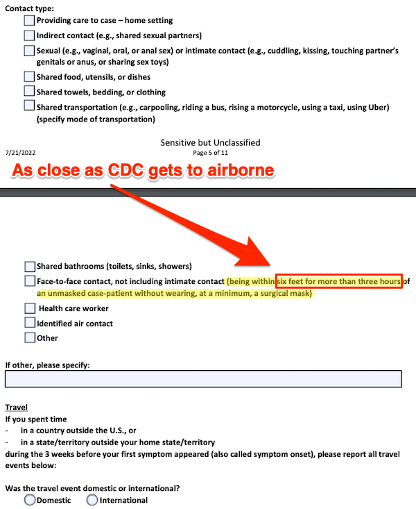 CDC Rigs Its Own Monkeypox Case Reports by Not Including Questions on Airborne Transmission 2