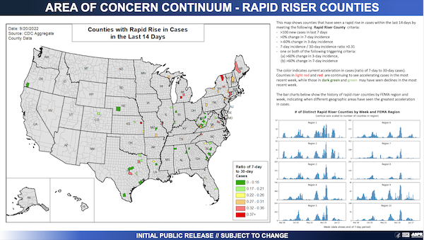 covid cdc rapid riser counties 5