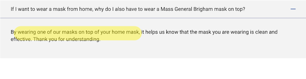 Mass General Hospital Decrees that Patients May Not ***ASK*** Staff to Wear Masks, Even If Immunocompromised (ADA Complaint Filed) 3